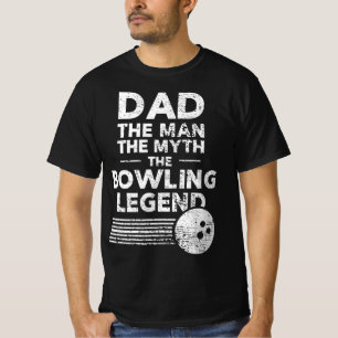 Camiseta Mens Fun Bowling For Dad The Man The Myth