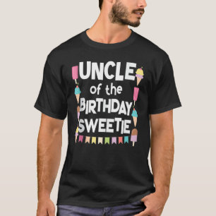 Camiseta Mens Fun Ice Cream Treats Uncle Of The Birthday Sw