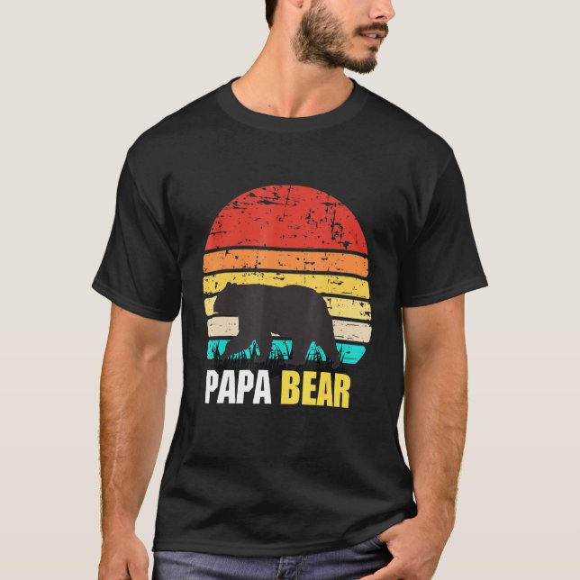 Camiseta Mens Fun Papa Bear (Anverso)