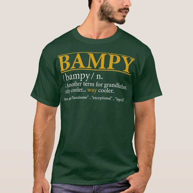 Camiseta Mens Funny BAMPY definition Fathers day gift (Anverso)