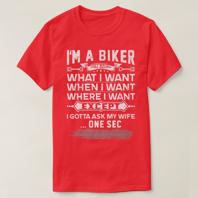 Camiseta Mens Funny Biker Wife Accesorios para motocicleta (Diseño del anverso)
