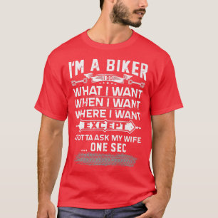 Camiseta Mens Funny Biker Wife Accesorios para motocicleta