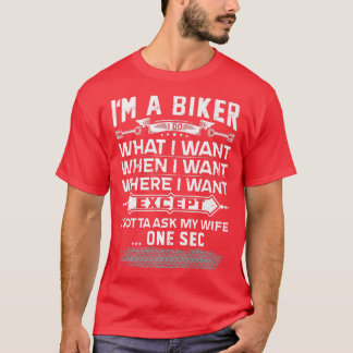 Camiseta Mens Funny Biker Wife Accesorios para motocicleta