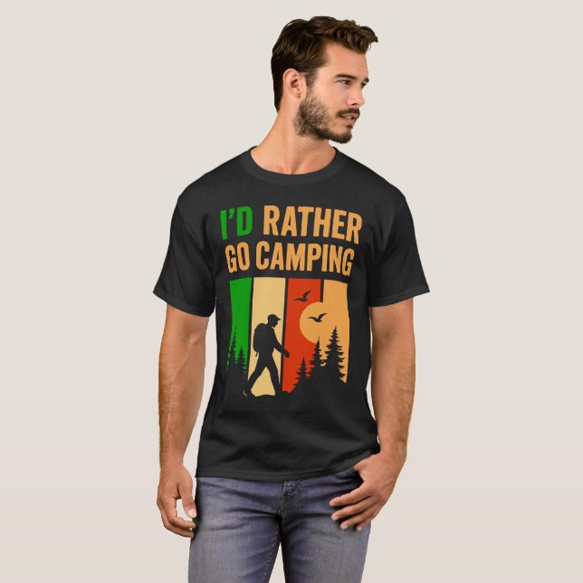 Camiseta Mens funny camping  (Anverso completo)