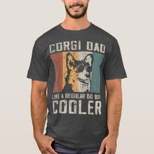 Camiseta Mens Funny Corgi Dad Like A Regular Dad But Cooler