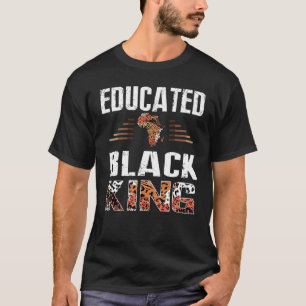 Camiseta Mens Funny Educated Black King Black Pride History