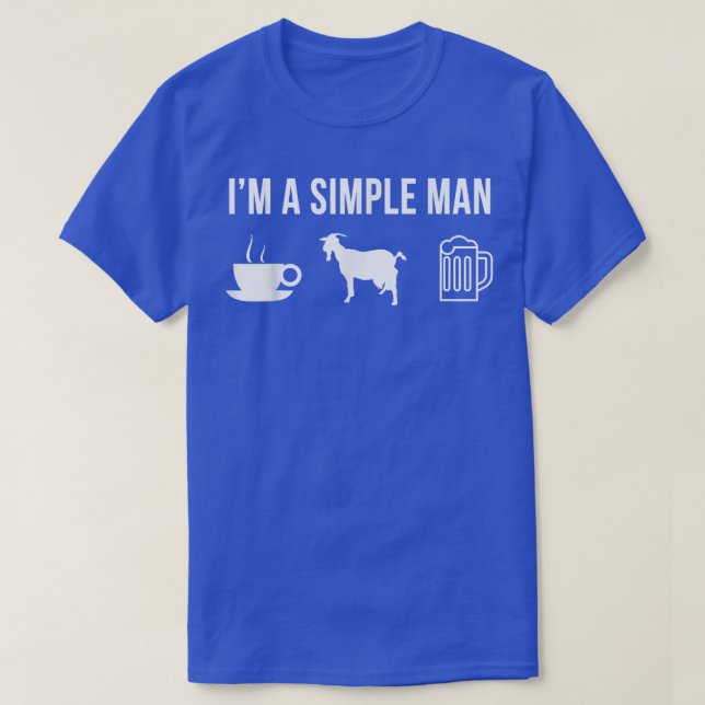 Camiseta Mens Funny Goat Farmer Animal Simple Man T-Shirt (Diseño del anverso)