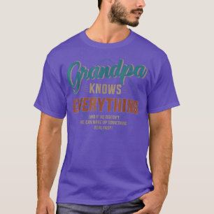 Camiseta Mens Funny Grandpa Knows Everything For Father's D