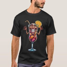 Camiseta Mens Funny Graphic Image Novelty Tropical Drink