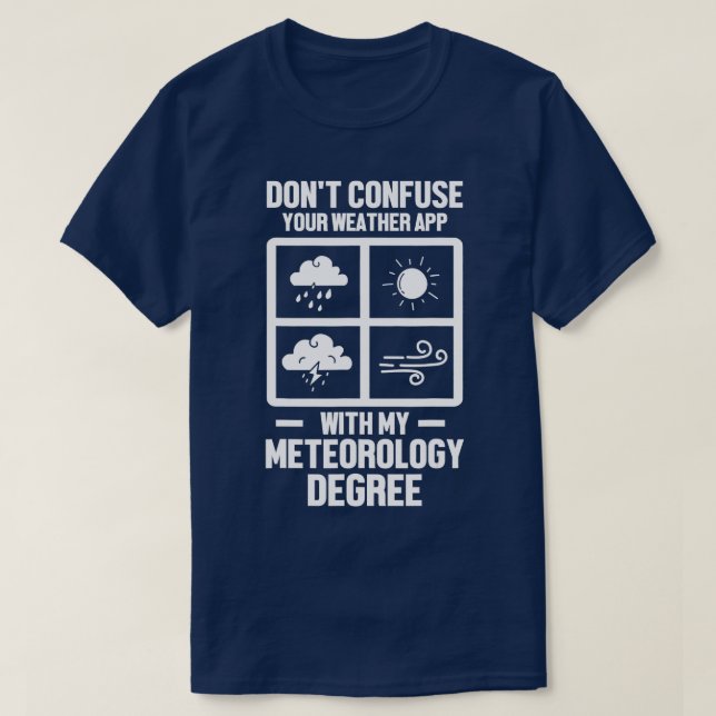 Camiseta Mens Funny Meteorólogo Mi Título De Meteorología W (Diseño del anverso)