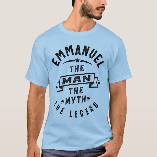 Camiseta Mens Funny Nombre Personalizado Emmanuel (Anverso)