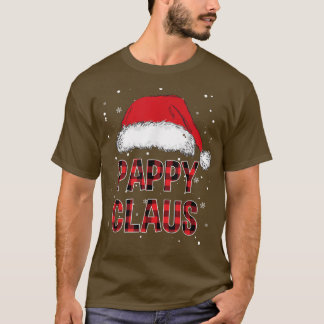 Camiseta Mens Funny Pappy Claus Red Plaid Christmas Family