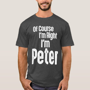 Camiseta Mens Funny Personalizada Nombre Peter