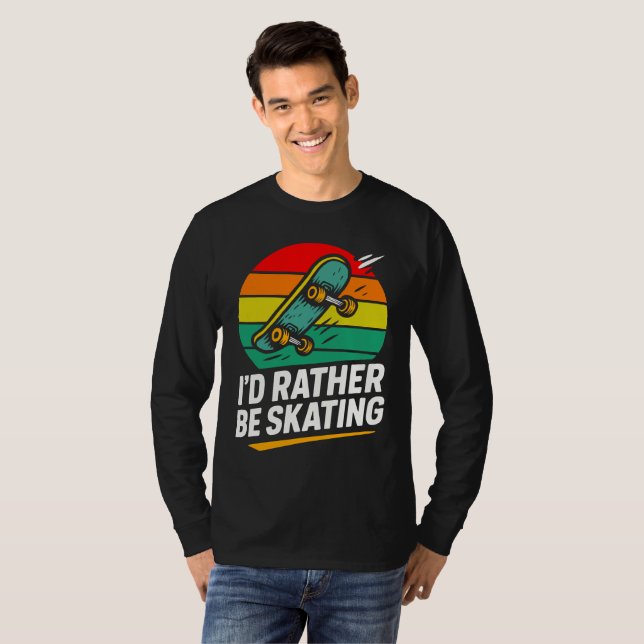 Camiseta Mens funny skateboarding  (Anverso completo)