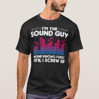 Camiseta Mens Funny Sound Guy Gift para tee del técnico