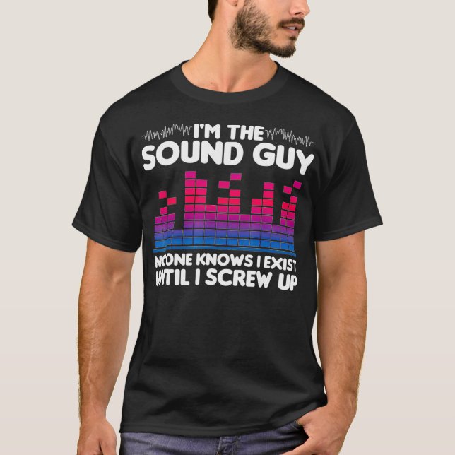 Camiseta Mens Funny Sound Guy Gift para tee del técnico (Anverso)