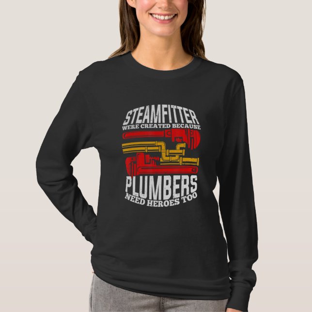 Camiseta Mens Funny Steamfitter Pipefitter (Anverso)