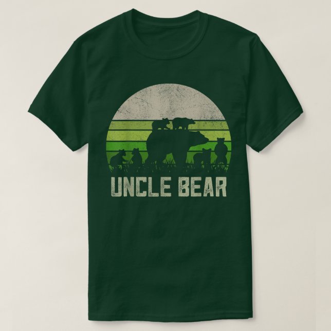 Camiseta Mens Funny Uncle Bear Shirts From Niece & Nephew,  (Diseño del anverso)