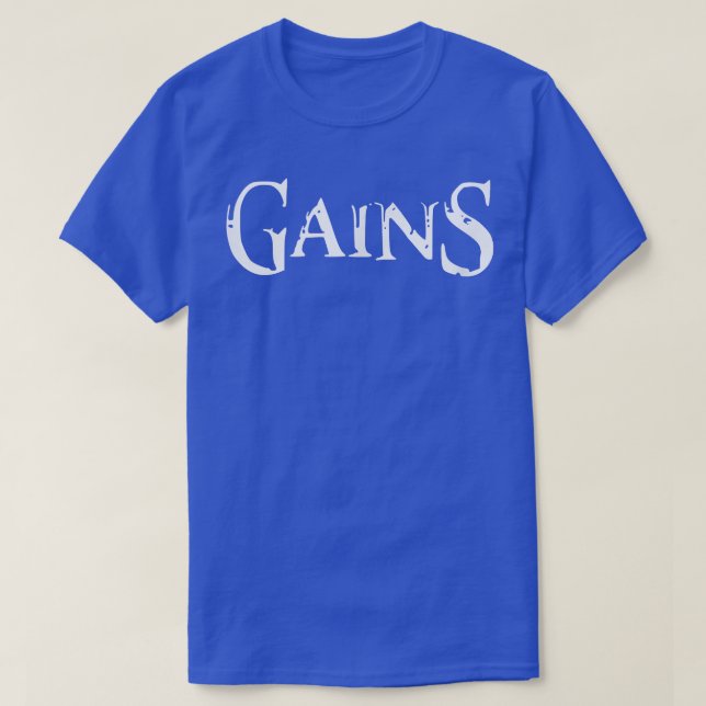 Camiseta Mens GAINS Gym Fitness Workout Bodybuilding Motiva (Diseño del anverso)
