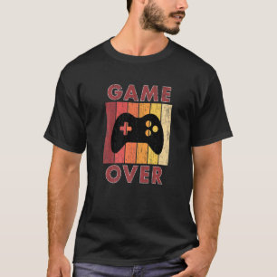 Camiseta Mens Game Over  Vintage Groom Bachelor Party