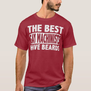 Camiseta Mens Gay Machinist Beard Merch Graciosos Regalos P