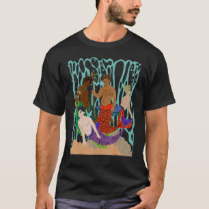 Camiseta Mens Gay Tema Mermen Cuatro Bonitas Etnia Merman