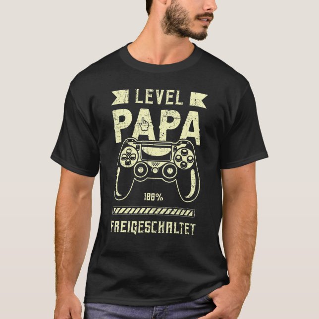 Camiseta Mens German Fresh dad Level dad Game controller 1 (Anverso)