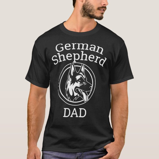 Camiseta Mens German Shepherd Dad (Anverso)