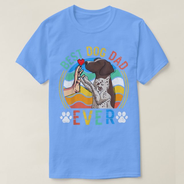 Camiseta Mens German Shorthaired Pointer Best Dog Dad Ever  (Diseño del anverso)
