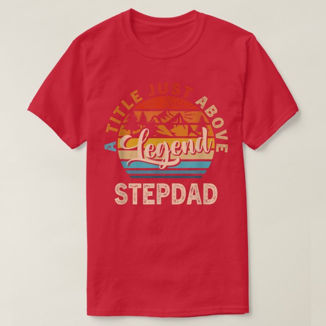 Camiseta Mens Gift For Fathers Day  StepDad A Title Just Ab (Diseño del anverso)