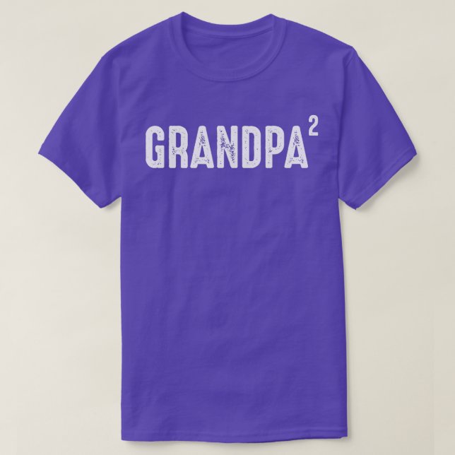 Camiseta Mens Gift For Grandpa Of Two Grandchildren Grandpa (Diseño del anverso)