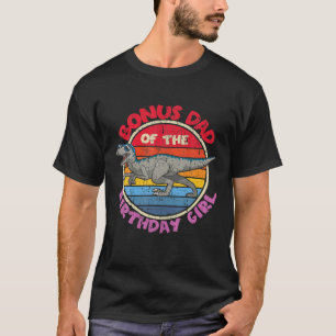 Camiseta Mens Girl Birthday I Bonus Dad I Velociraptor I Fa