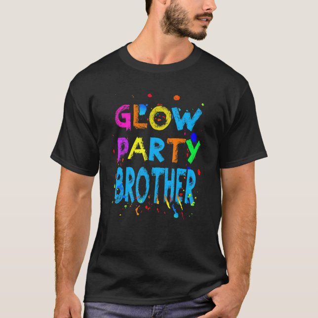 Camiseta Mens Glow Party   Glow Party   Glow Party Brother (Anverso)