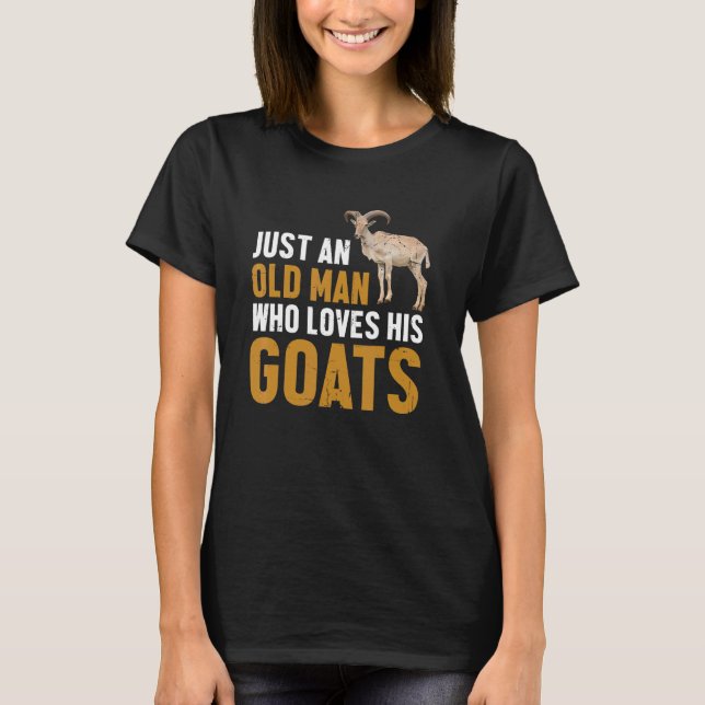 Camiseta Mens Goat Farmer Just An Old Man Who Loves His Goa (Anverso)
