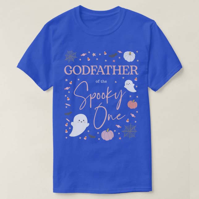 Camiseta Mens Godfather of Spooky One Girl First Birthday P (Diseño del anverso)
