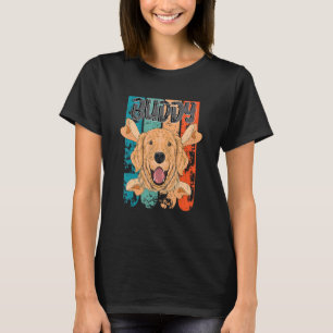 Camiseta Mens Golden Retriever Mans Mejor Amigo Que Retro