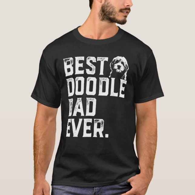 Camiseta Mens Goldendoodle Dad Mejor Doodle Dad Nunca (Anverso)