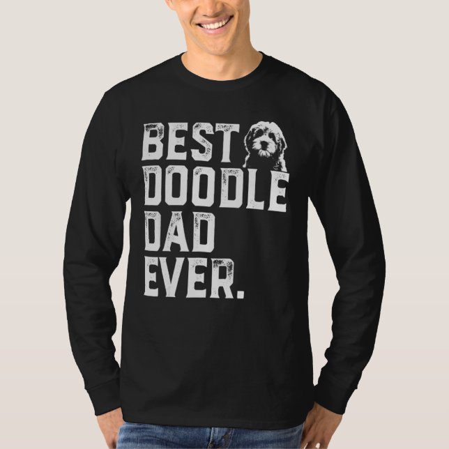 Camiseta Mens Goldendoodle Dad Mejor Doodle Dad Nunca (Anverso)