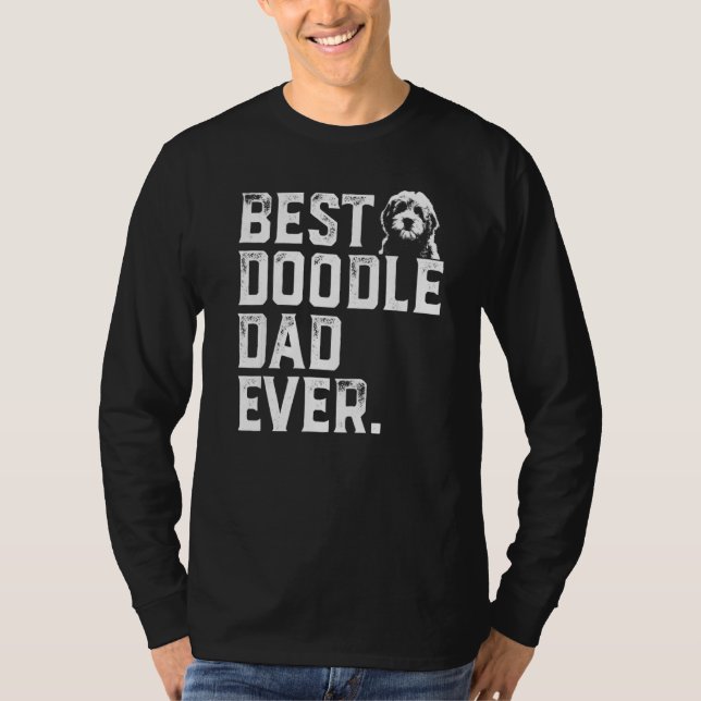 Camiseta Mens Goldendoodle Dad Mejor Doodle Dad Nunca (Anverso)