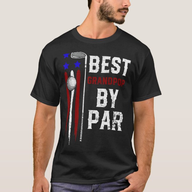 Camiseta Mens Golf Mejor Abuelo De Par Grandpa Bandera (Anverso)