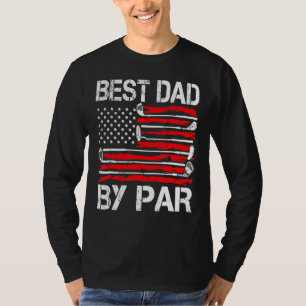 Camiseta Mens Golf Mejor Bono Papá Por Par Golfer American