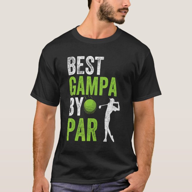 Camiseta Mens Golf Mejor Gampa de Par Daddy Golfer Padre (Anverso)