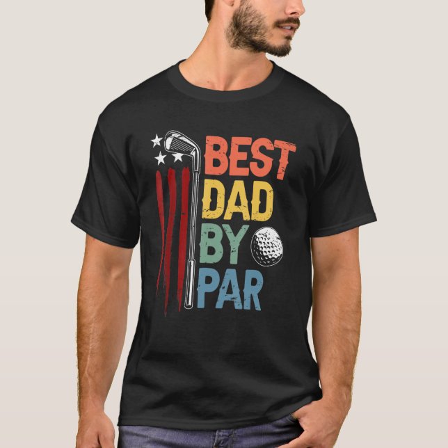 Camiseta Mens Golf Mejor Papá Por Par Daddy Golfer American (Anverso)