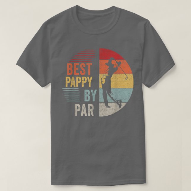 Camiseta Mens Golf Mejor Pappy Por Par Grandpa Golfer Padre (Diseño del anverso)