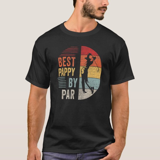 Camiseta Mens Golf Mejor Pappy Por Par Grandpa Golfer Padre (Anverso)