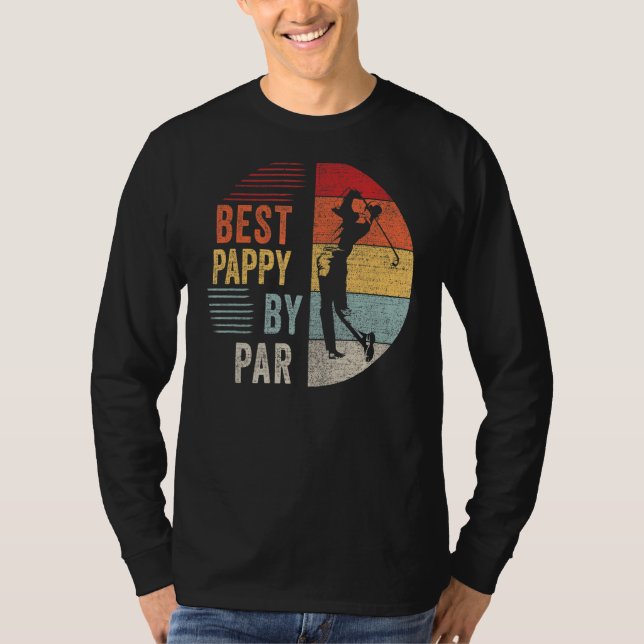 Camiseta Mens Golf Mejor Pappy Por Par Grandpa Golfer Padre (Anverso)
