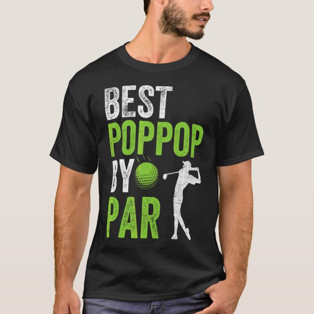 Camiseta Mens Golf Mejor Poppop De Par Grandpa Padre (Anverso)