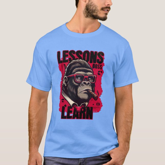 Camiseta Men's Gorilla Boss Lessons Learn Basic T-Shirt (Anverso)