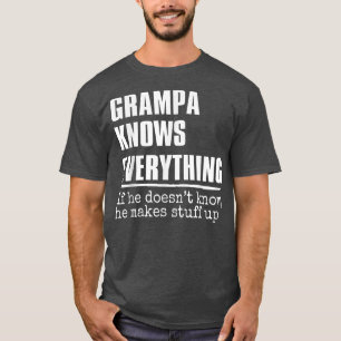 Camiseta Mens Grampa Conoce Todo Lo Mejor Grampa De La Vida
