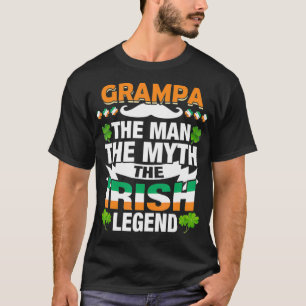 Camiseta Mens Grampa El hombre el mito El irlandés Patrick'